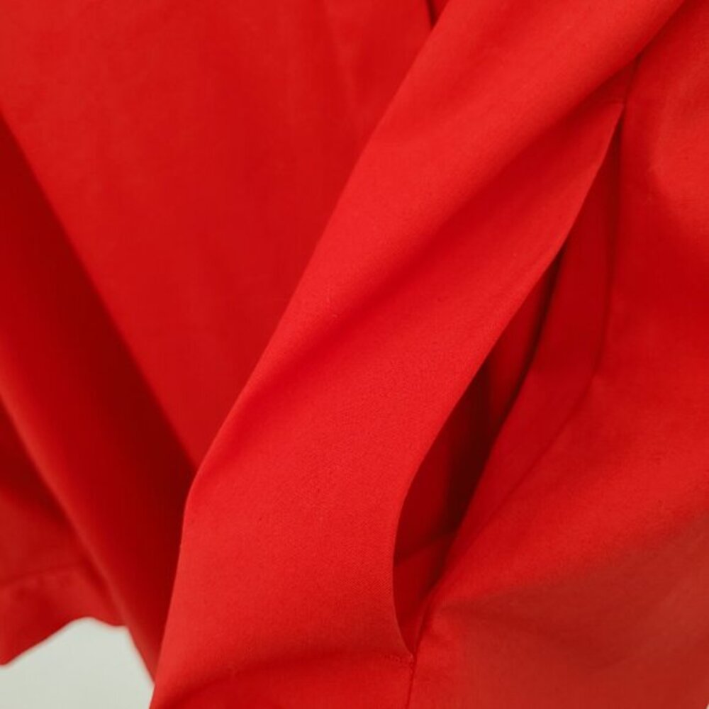 Lafayette 148 New York Stretch Cotton Straight Shirt S Red - Picture 9 of 14